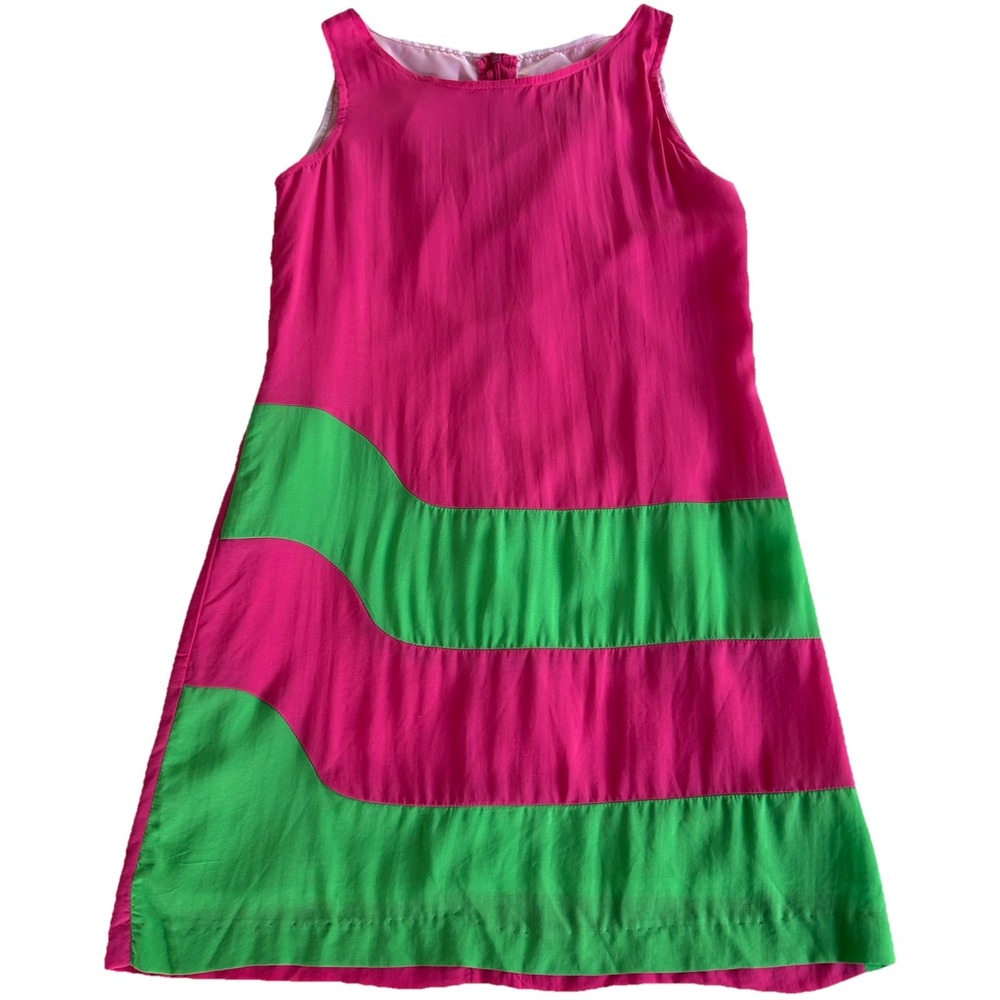 Maggie Breen Too Girl's 8 Sleeveless Pink Green Colorblock‎ Dress NWT ($52.50)